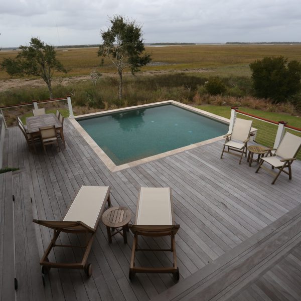 Elevated Square Pool with Decking