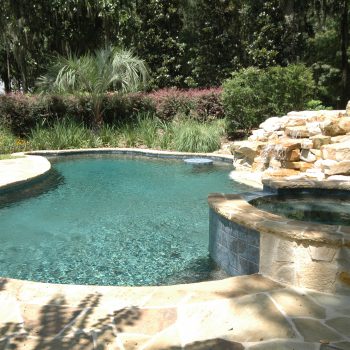 Pool Waterfalls & Pool Fountains South Carolina SC | Aqua Blue Pools