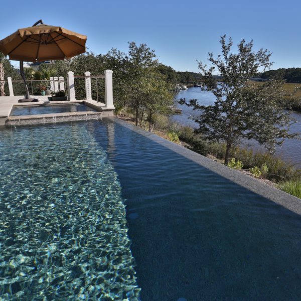Infinity Pool with Custom Spa in-pool View